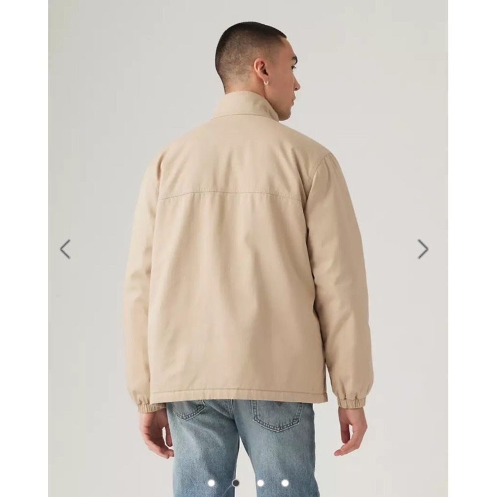 Levi's Men's‎ Miramar Military Jacket Tan Khaki Cotton Trucker Barn Coat S $108 - Picture 2 of 13